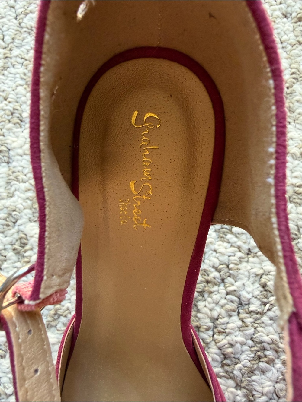 ModCloth Berry Suede T-Strap Heels - Picture 3 of 4